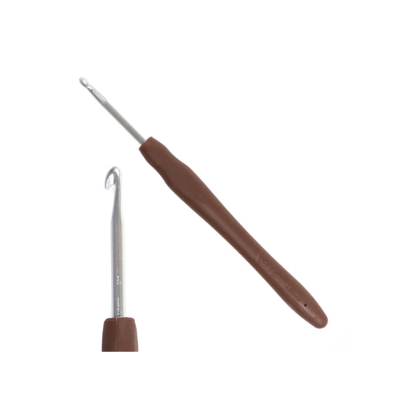 Croșetă ergonomică cu mâner din silicon, DMC - 4,5 mm