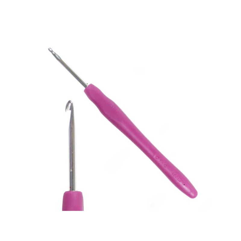 Croșetă ergonomică cu mâner din silicon, DMC - 4 mm