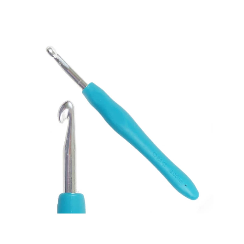 Croșetă ergonomică cu mâner din silicon, DMC - 8 mm