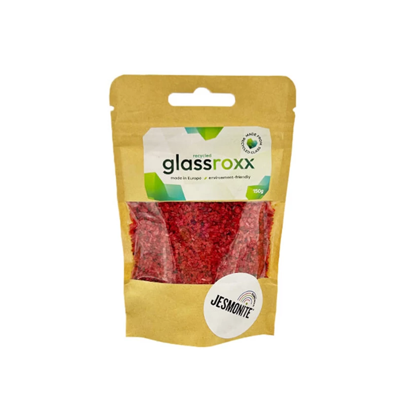 Granule de sticlă Jesmonite GlassRoxx, 150 g - traffic red