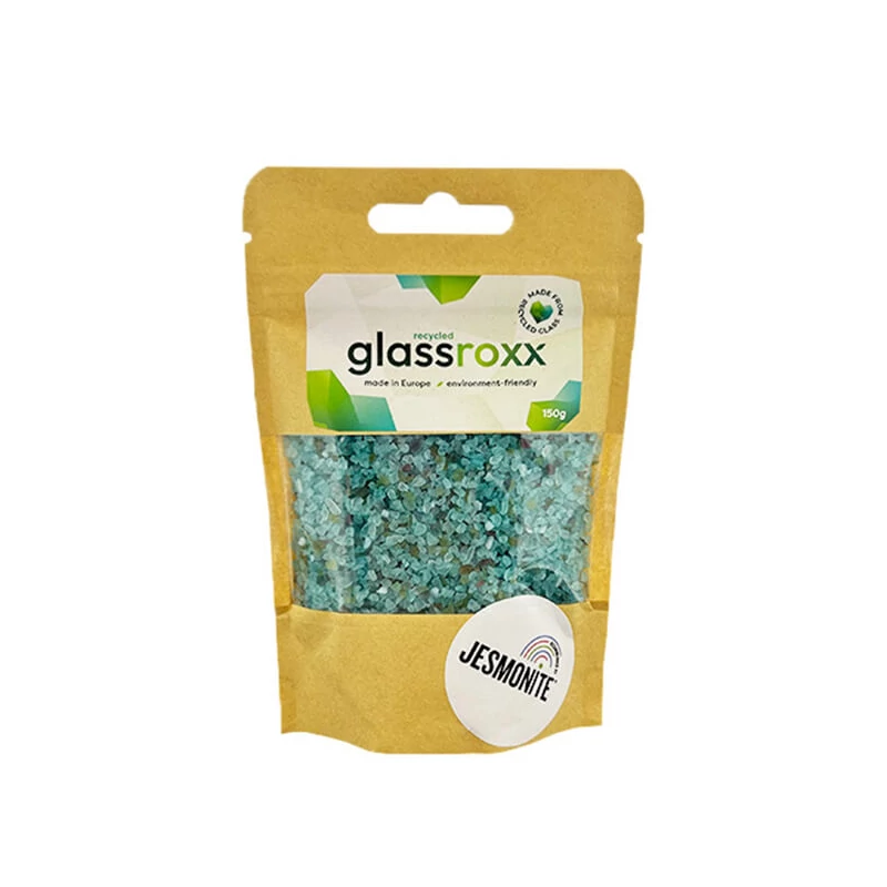 Granule de sticlă Jesmonite GlassRoxx, 150 g - turquoise
