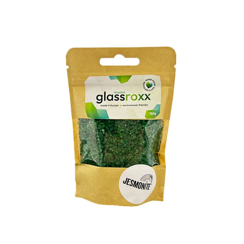 Granule de sticlă Jesmonite GlassRoxx, 150 g - foliage green