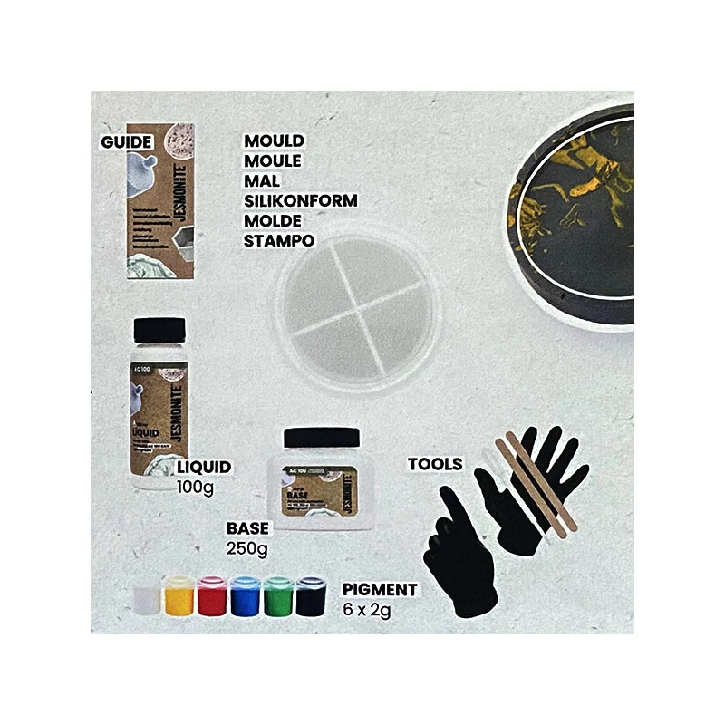 Set de rășini acrilice Jesmonite Starter Kit - șaibă rotundă, Micro-1