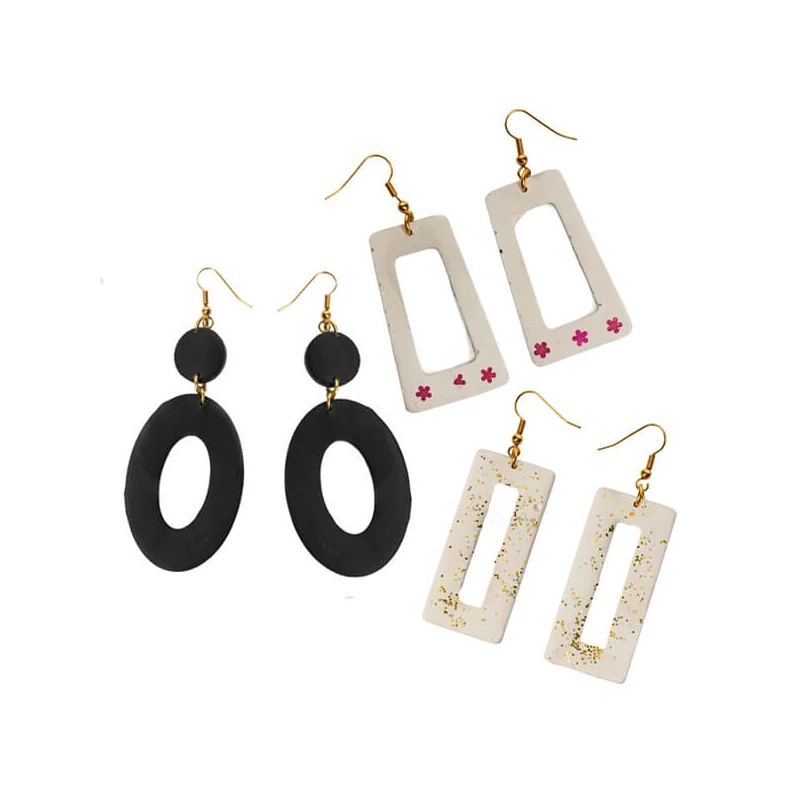 Set rășină acrilică Jesmonite Starter Kit - cercei, Micro-3