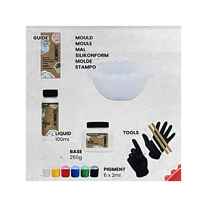 Set rășină acrilică Jesmonite Starter Kit - bol decorativ, Micro-4