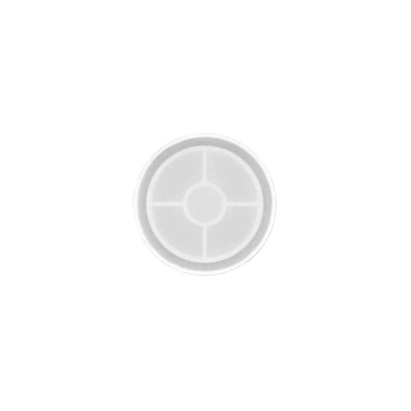 Matriță   Jesmonite din silicon pentru răsină acrilică și sintetică - rotundă, șaibă cu ramă, 8 cm