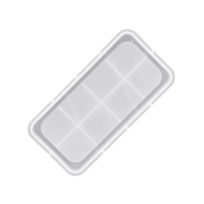 Matriță din silicon Jesmonite pentru răsină acrilică și sintetică - suport cu margini dreptunghiular, tavă, 18,2x9,3x1,2 cm