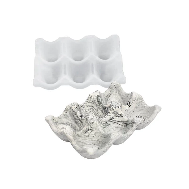 Matriță din silicon Jesmonite pentru răsină acrilică și sintetică  - suport ouă, 14,5x10 cm