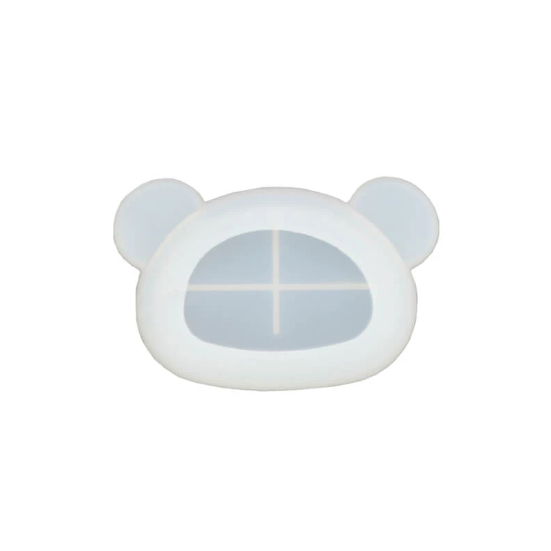 Matriță din silicon Jesmonite pentru rășină acrilică și sintetică - bol în formă de cap de ursuleț, 13x8,3 cm