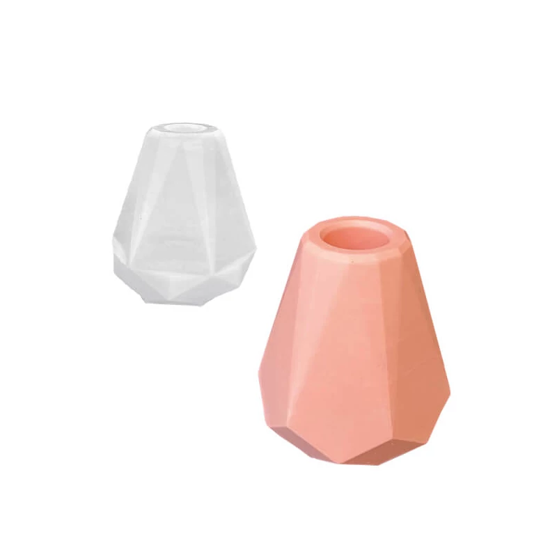 Matriță Jesmonite din silicon pentru răsină acrilică și sintetică - vază fațată, 7x7 cm