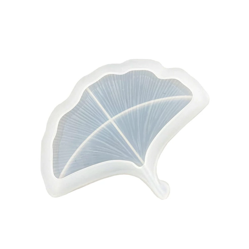 Matriță Jesmonite din silicon pentru răsină acrilică și sintetică - ginko suport cu margini, 18,5x14,7 cm