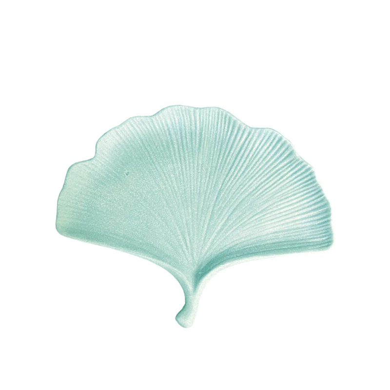 Matriță Jesmonite din silicon pentru răsină acrilică și sintetică - ginko suport cu margini, 18,5x14,7 cm