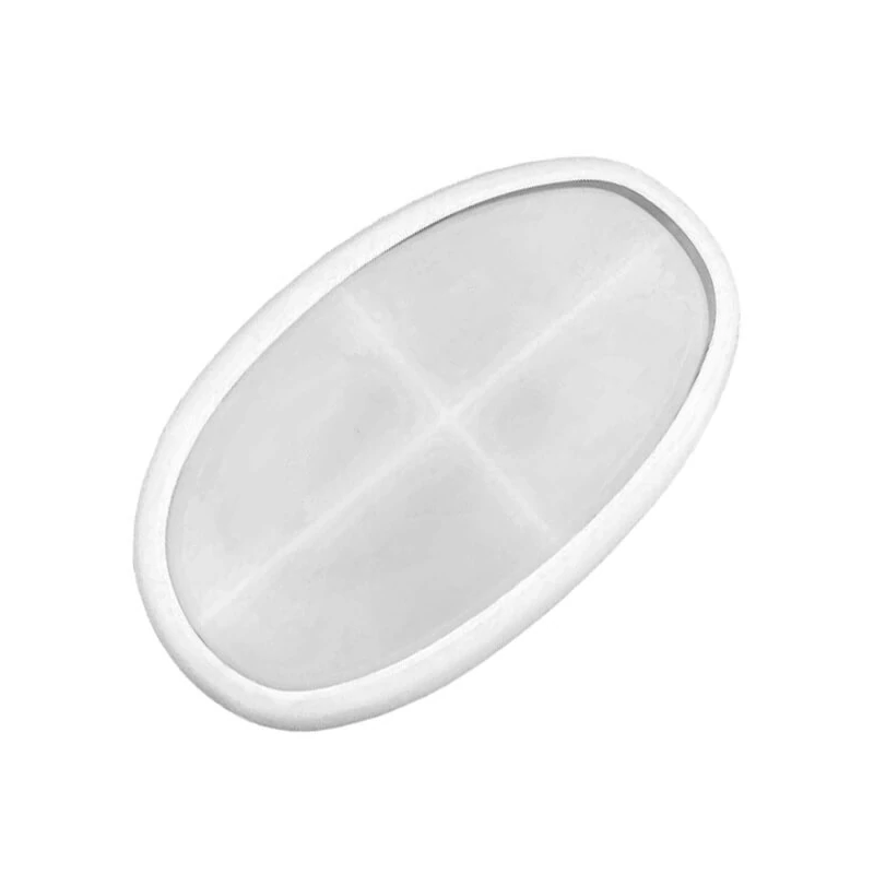 Matriță din silicon Jesmonite pentru răsină acrilică și sintetică - șaibă cu ramă oval, 19,4x11,8 cm