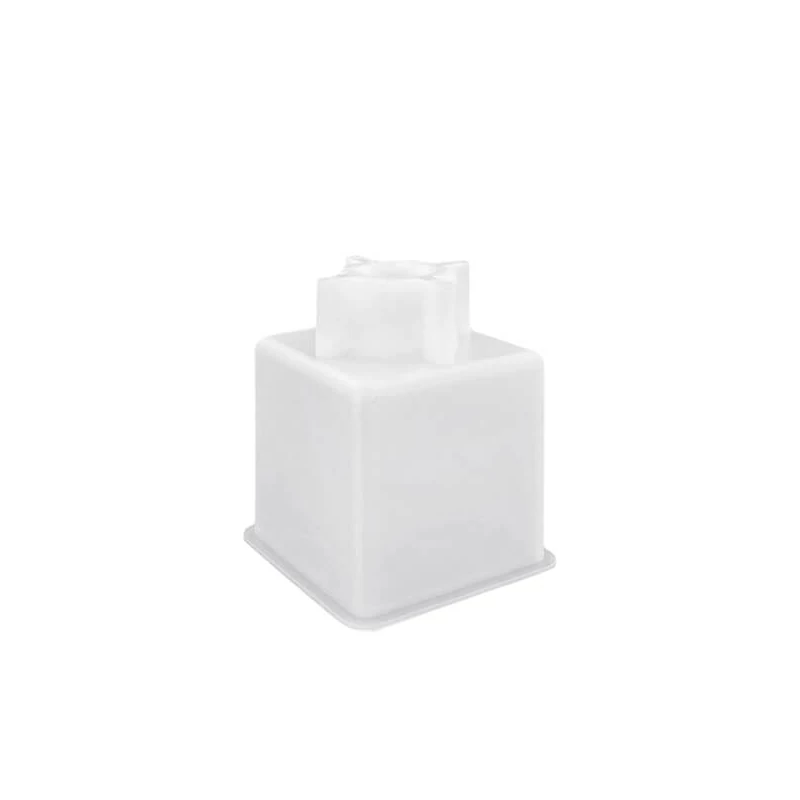 Matriță   Jesmonite din silicon pentru  răsină acrilică și sintetică - vaza patrata, sticla, 6,8x8 cm