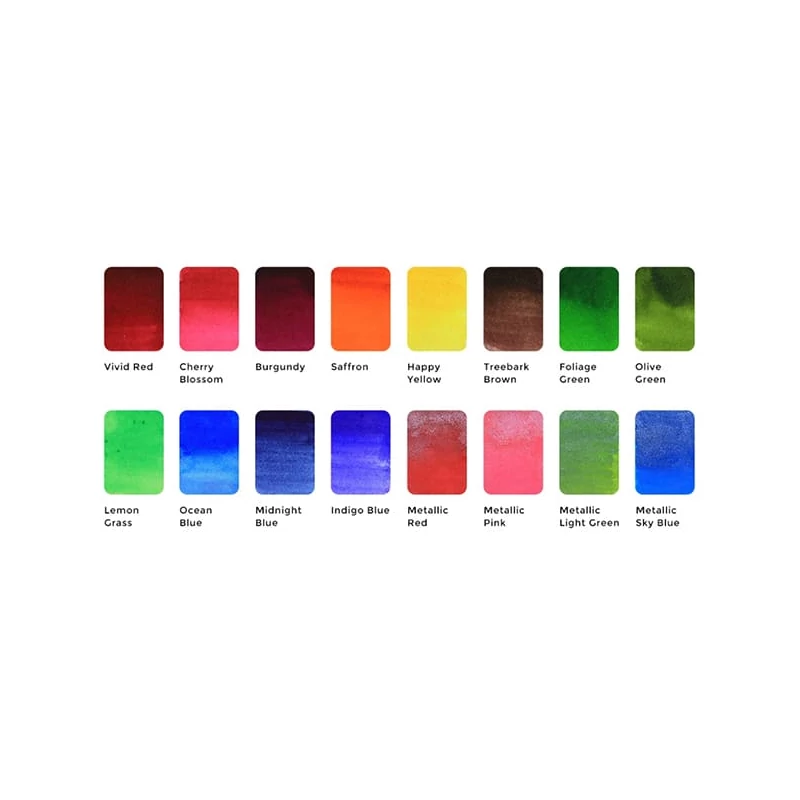 Set de palete de hârtie acuarelă Viviva Colorsheets - 16 culori, Spring Single Set