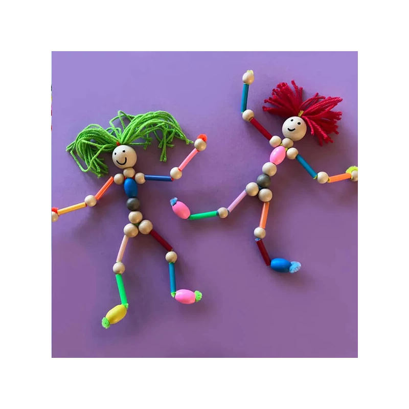 Chenille, 30 cm - alb, 10 buc